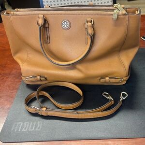 Tory Burch Brown Leather Satchel